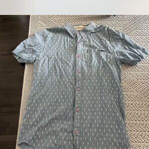 Men's Blue Short Sleeve Shirt